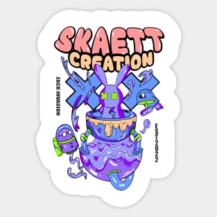 Skaett Creation Zack Invasion Est 2022 Sticker